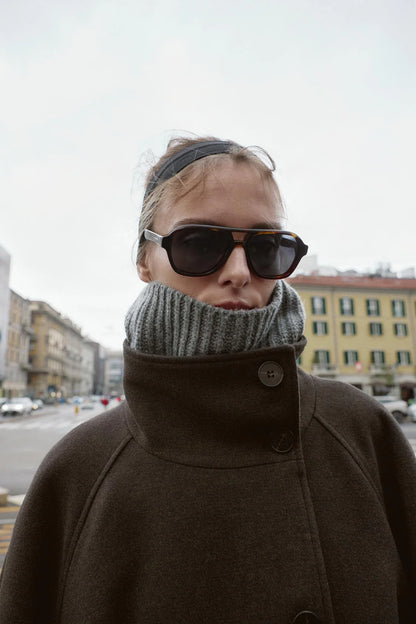 Serenelle | wollen jas met ceintuur