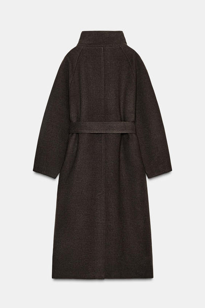 Serenelle | wollen jas met ceintuur