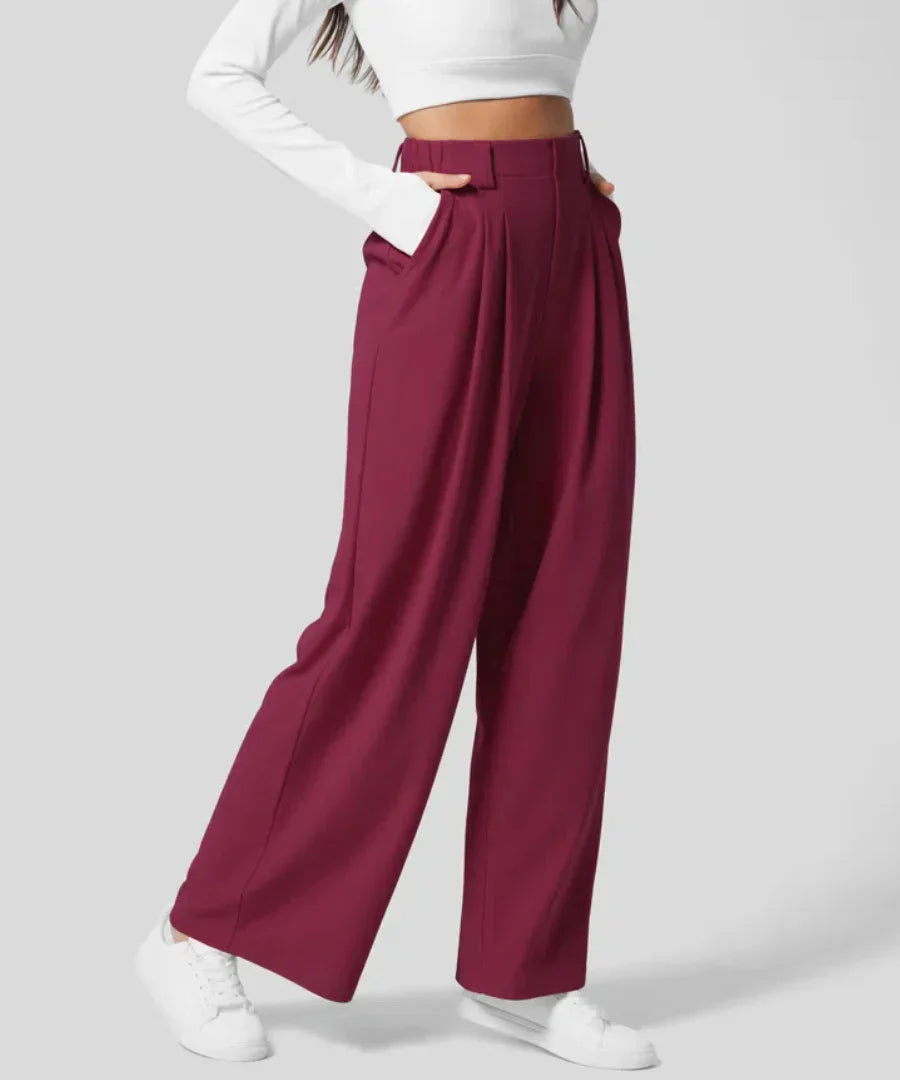 Kathy™ | Elegante elastische broek met hoge taille