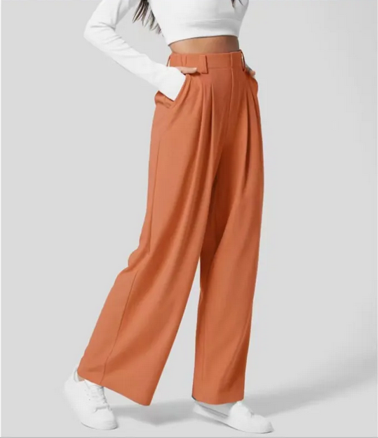 Kathy™ | Elegante elastische broek met hoge taille